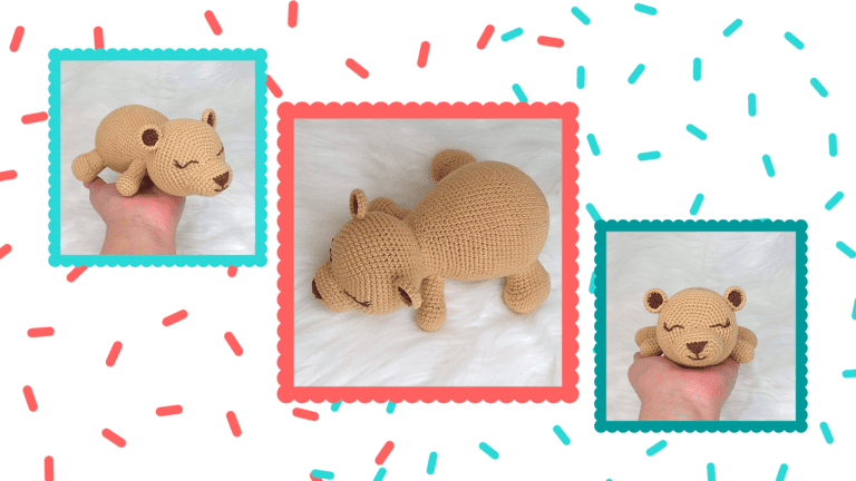 Sleeping Baby Bear Free Crochet Pattern